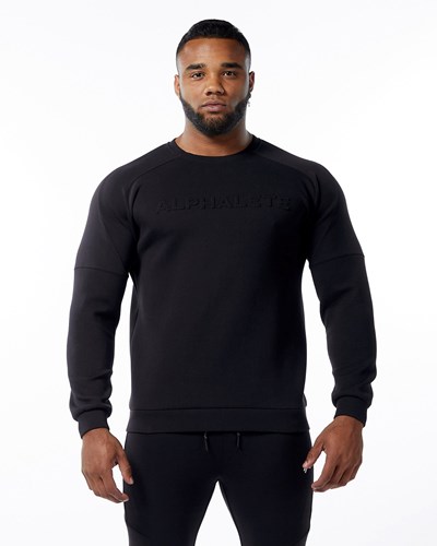 Alphalete Interlock Knit Pullover Mustat | 781PCUMQX