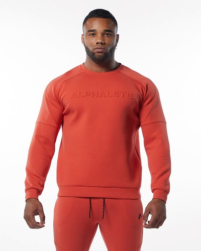 Alphalete Interlock Knit Pullover Oranssi | 986PFJSMA