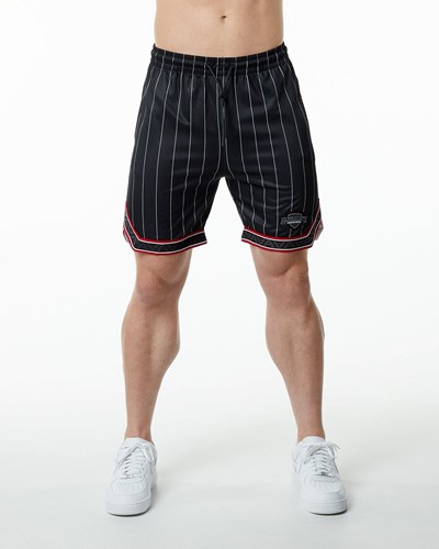 Alphalete Jersey Knit Lyhyt Mustat | 389SGCUEN