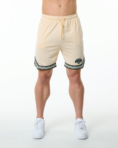 Alphalete Jersey Knit Lyhyt Tan | 105CBFIQW