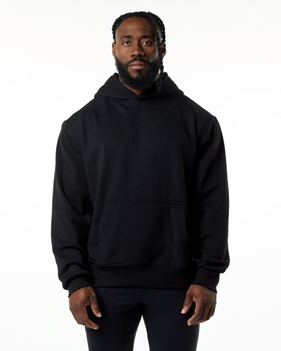 Alphalete Luxury Velvet Vuoratut Hoodie Mustat | 062IVWQAT