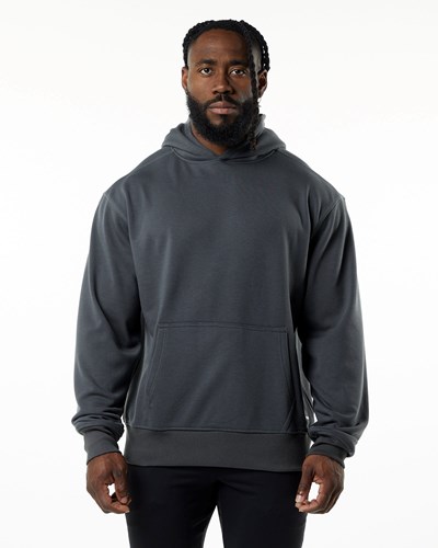 Alphalete Luxury Velvet Vuoratut Hoodie Tummanharmaat | 275NZBFKD