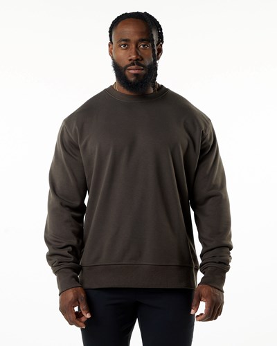 Alphalete Luxury Velvet Vuoratut Villa Tummanruskea | 137ZNHAXB