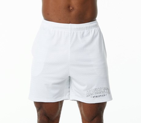 Alphalete Luxury Vuoratut 4-Way Stretch Mesh Lyhyt Valkoinen | 938CSDHTR