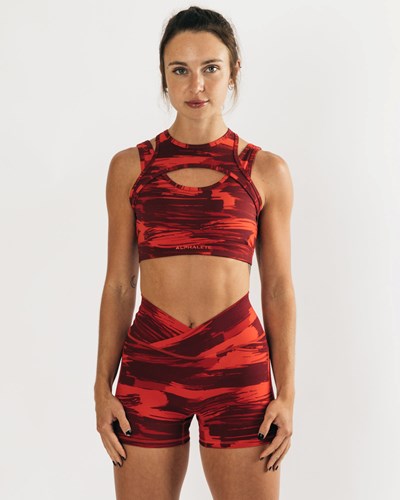 Alphalete Medium Impact Bra Camo | 758QAUEKI
