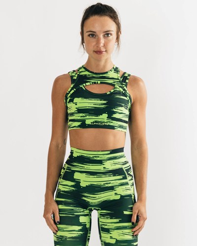Alphalete Medium Impact Bra Camo | 947VXKYBL