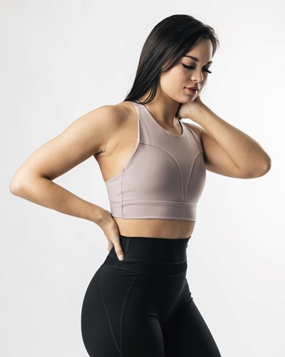 Alphalete Medium-Impact Luxury Sports Bra Violetit | 308TBNXOF
