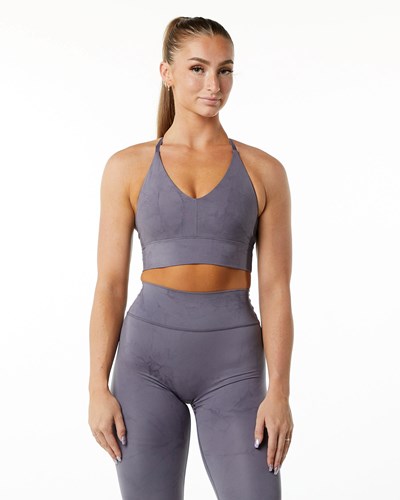 Alphalete Medium-Impact Luxury Sports Bra Misty Lilac | 514MQSDCR