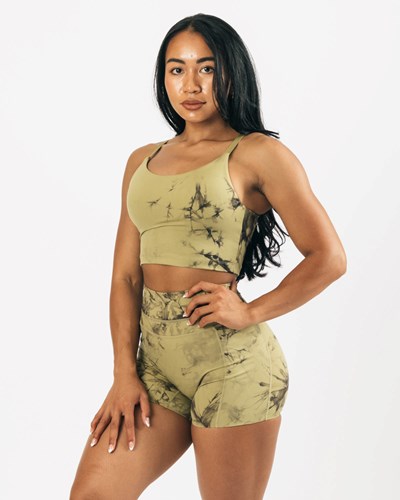 Alphalete Medium-Impact Luxury Sports Bra Vihreä | 612ZELOUT
