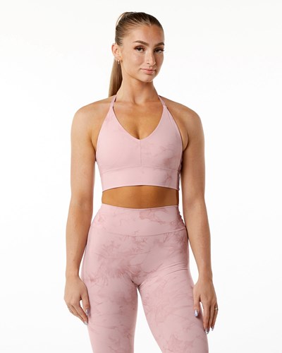 Alphalete Medium-Impact Luxury Sports Bra Blossom | 751UMQLIJ