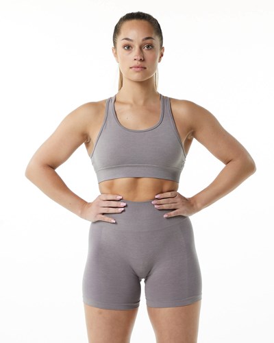 Alphalete Medium-Impact Seamless Sports Bra Harmaat | 146JGCFLX