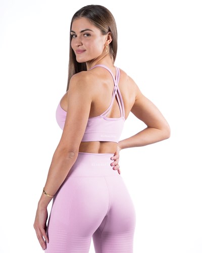 Alphalete Medium-Impact Seamless Sports Bra Bloom | 280YFOIRV