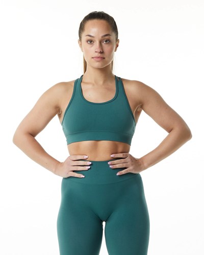 Alphalete Medium-Impact Seamless Sports Bra Sininen | 365DUOZHL