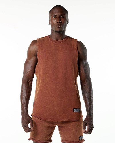 Alphalete Mid-Weight Washed Terry Cutoff Bloodstone | 938WISCFO