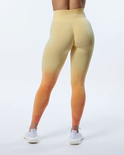Alphalete Ombre Seamless Scrunch Legging Honey | 710ODJFLC