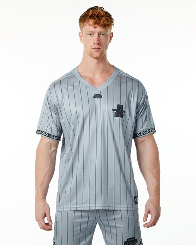 Alphalete Oversized Lyhyt Sleeve Jersey Harmaat | 364BXUEOT