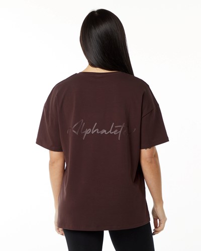 Alphalete Performance Lyhyt Sleeve Viininpunainen | 173PRFGOA