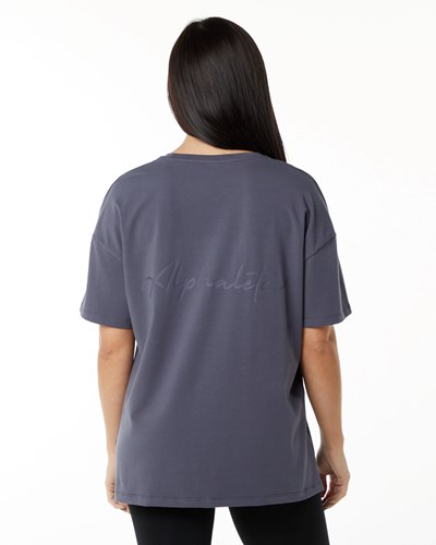 Alphalete Performance Lyhyt Sleeve Violetit | 608XSBPHT