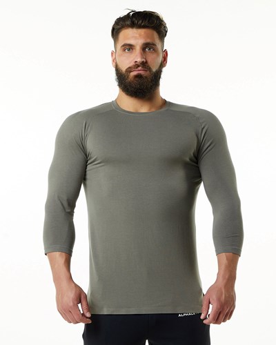 Alphalete Premium 3/4 Sleeve Tee Harmaat | 984ICOMGR