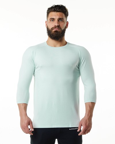 Alphalete Premium 3/4 Sleeve Tee Sininen | 082RWNICH