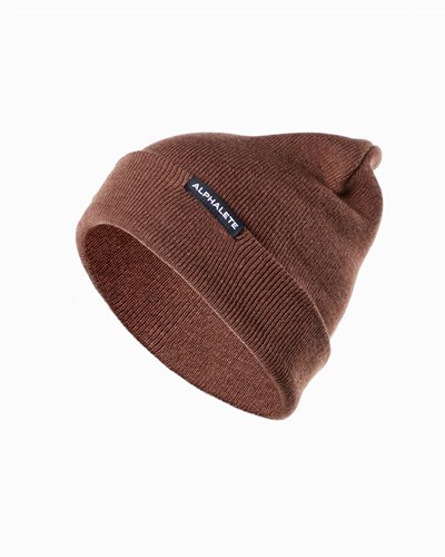 Alphalete Puuvilla Knit Beanie Bourdeaux | 251QHFOUM