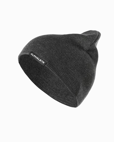 Alphalete Puuvilla Knit Beanie Charcoal | 926RCFZYN