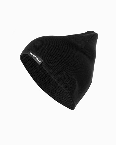 Alphalete Puuvilla Knit Beanie Mustat | 942JIZLFW