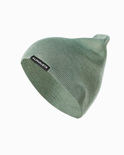 Alphalete Puuvilla Knit Beanie Sage | 358PEIYLF