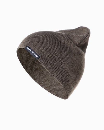 Alphalete Puuvilla Knit Beanie Tummanruskea | 284ENOGID