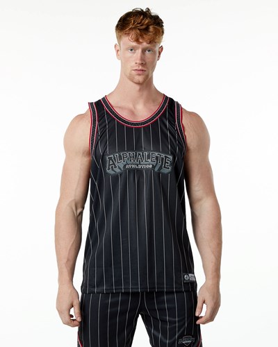 Alphalete Relaxed Fit Jersey Mustat | 479RZEMPN