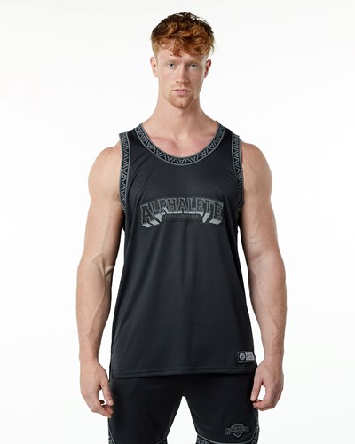 Alphalete Relaxed Fit Jersey Mustat | 584UAGMKL