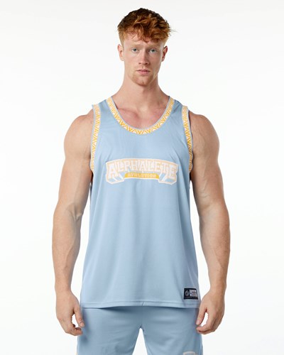 Alphalete Relaxed Fit Jersey Vaaleansininen | 386SKDZCH
