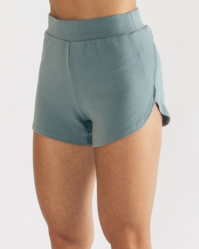 Alphalete Relaxed Single-Brushed High Slit Lyhyt Sininen | 902GMSTJB