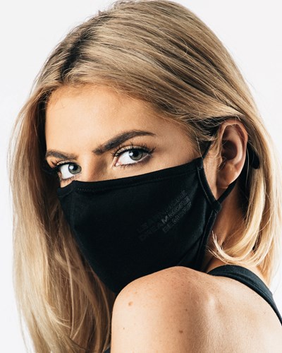Alphalete Reusable Face Mask Mustat | 746WFTEOD