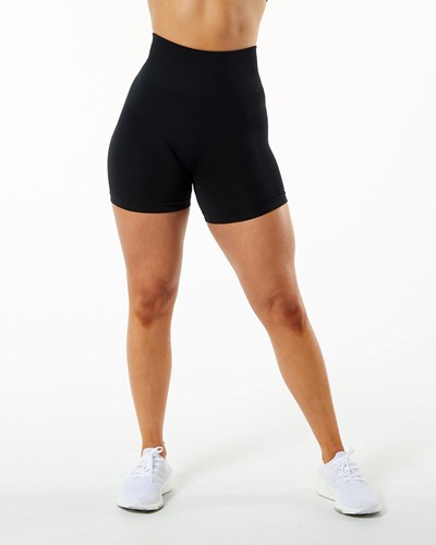 Alphalete Seamless Scrunch 4.5" Lyhyt Mustat | 412BQSOEI