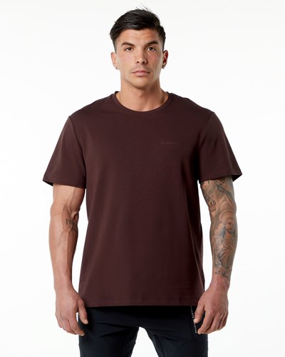 Alphalete Set-In Sleeve Tee Viininpunainen | 435EOFDYJ