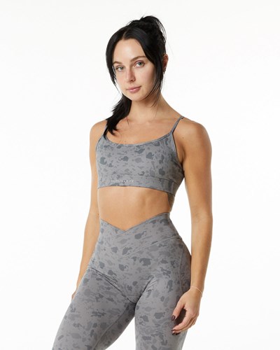 Alphalete Single Brushed Bra Harmaat | 495ARJYDT