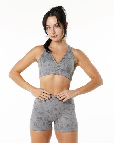 Alphalete Single Brushed Bra Harmaat | 940AVKQRM