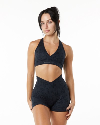 Alphalete Single Brushed Bra Mustat | 817VIDXUG