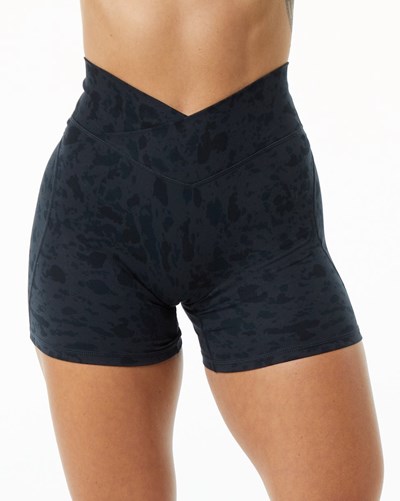 Alphalete Single Brushed Cross-Wrapped Lyhyt Mustat | 054WAKSUN