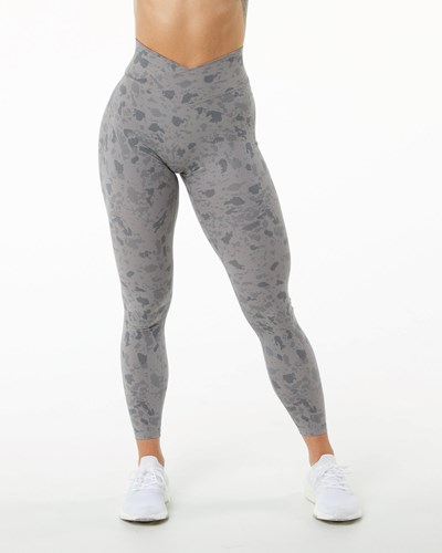 Alphalete Single Brushed Cross-Wrapped Legging Harmaat | 290VJHFBS