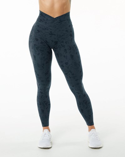 Alphalete Single Brushed Cross-Wrapped Legging Sininen | 918SHDKBM