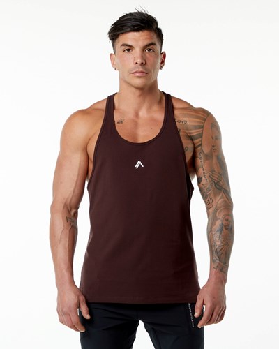 Alphalete Stepped Hem Stringer Viininpunainen | 834TNLXBP