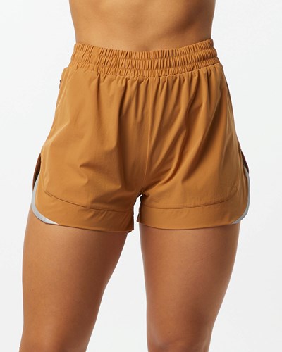 Alphalete Vuoratut Woven 4-Way Stretch Lyhyt Chestnut | 268QGAKYB