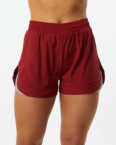 Alphalete Vuoratut Woven 4-Way Stretch Lyhyt Punainen | 278EHMWBT