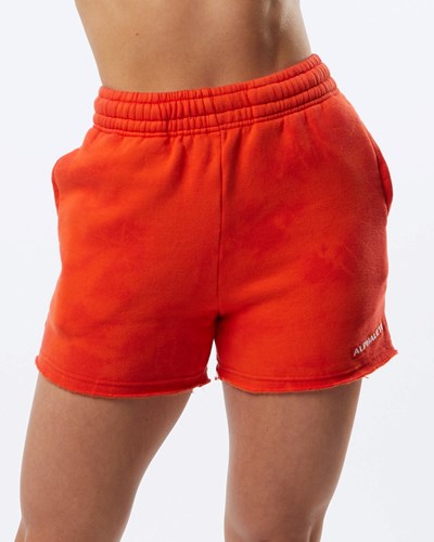 Alphalete Washed 3.5" Fleece Lyhyt Strawberry | 209VYWUCF