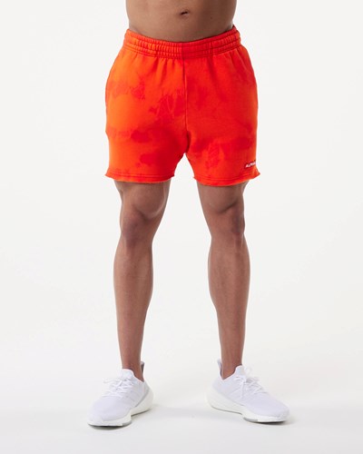 Alphalete Washed 5" Fleece Lyhyt Strawberry | 540RNIFTX
