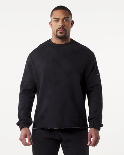 Alphalete Washed Fleece Villa Blackbird | 061MJLNDE