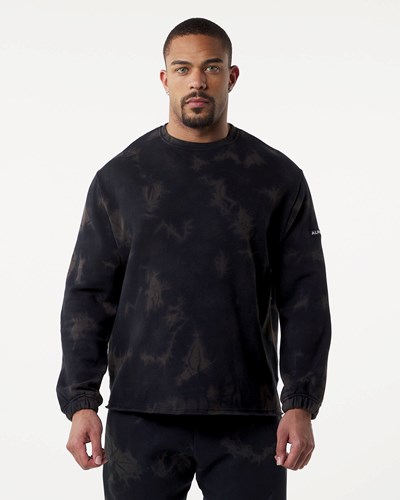 Alphalete Washed Fleece Villa Mustat | 432RDYKFX