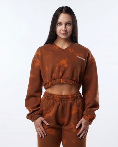 Alphalete Washed V-Neck Fleece Villa Penny | 729YOLJBN